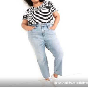 🌀 NEW MADEWELL PLUS SIZE 20W PERFECT VINTAGE HIGH RISE JEANS LIGHT RETRO WASH